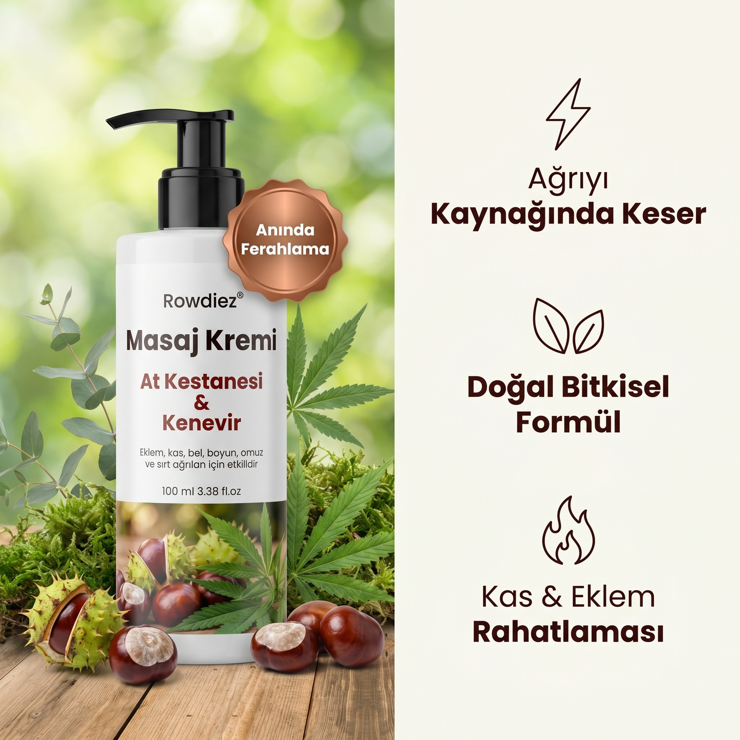 Rowdiez - Eklem Ağrısı Giderici Masaj Kremi