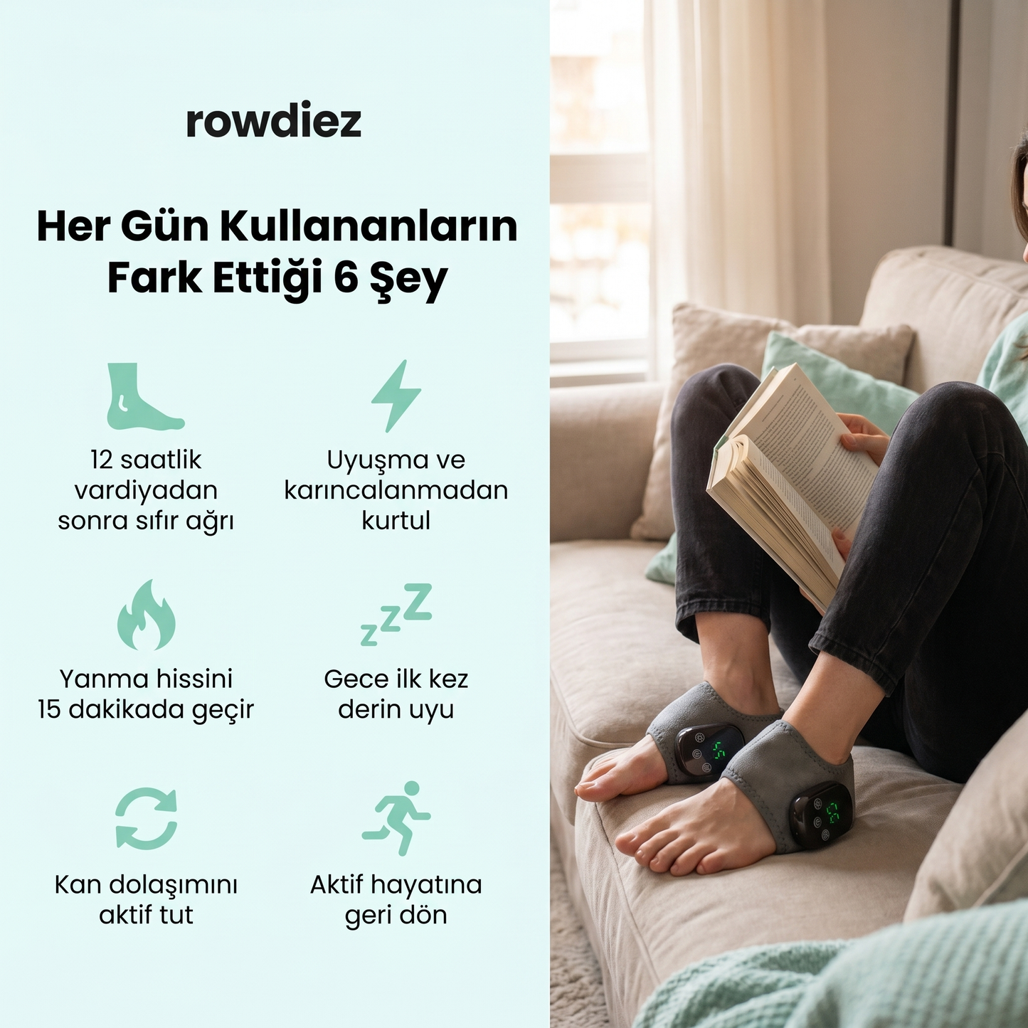Rowdiez- 3 Fonksiyonlu Ayak Masaj Aleti
