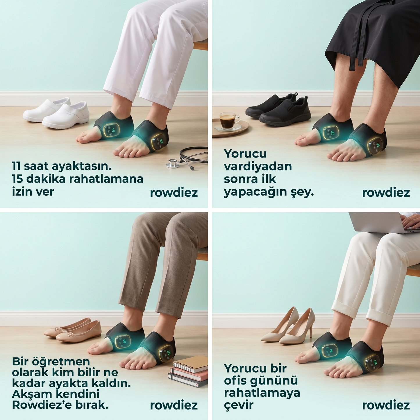 Rowdiez- 3 Fonksiyonlu Ayak Masaj Aleti
